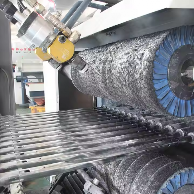 8k Mirror Hairline Wire Drawing Finishing Automatic Metal Pipe / Tube Square / Round Polishing Machine For Surface Finishing 7