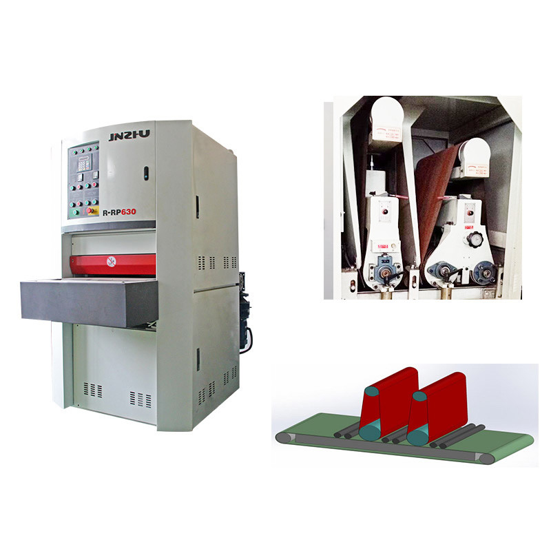 Electric Adjustable Belt Sanding Machine For Metal With Two Sanders De-Slugger Burr Removal Edge Radiusing Wide Belt