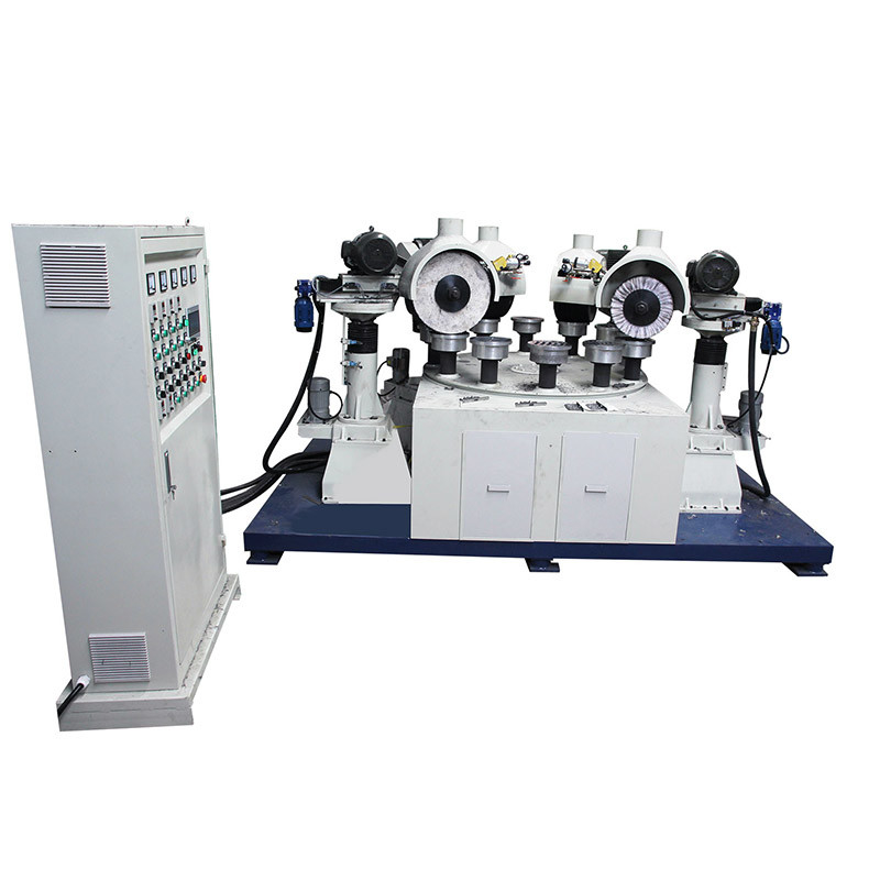 6 Grinding Head Mirror Polishing Machine Rotary Buffing For Metal Lock Panel Brass