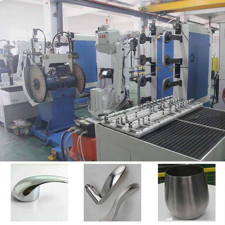 Fully Automatic Grinding Polishing Machine ABB Robotic Arm With For Mirror Or Hairline