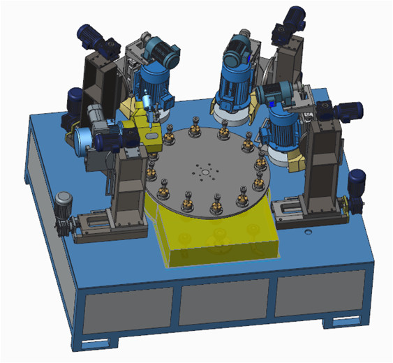 3 Grinding Heads Continuous Automatic Disc Polishing Machine Wire Drawing Machine Round Product Surface Wire Drawing