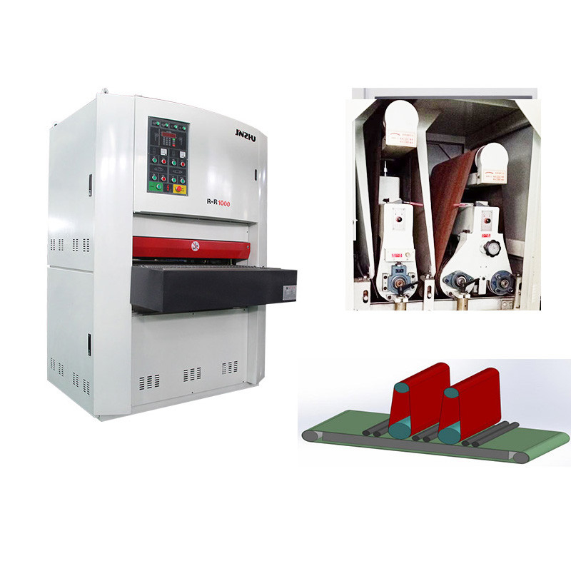 Sand Belt Automatic Rr1000mm Wide Working Sheet Metal Sanding Deburring Machine Belt Polishing