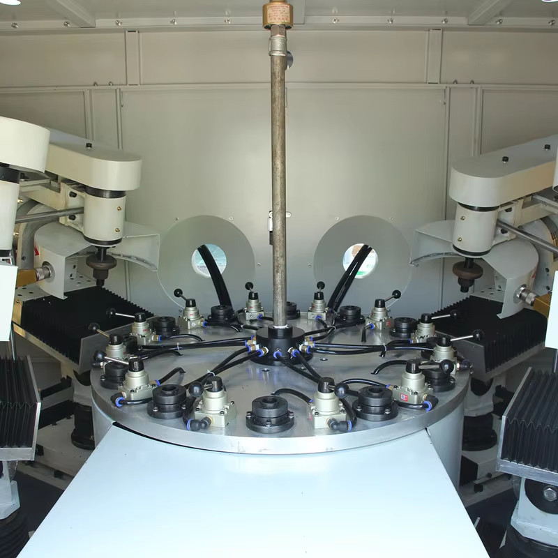 4 Grinding Heads Rotary Table Metal Polishing Machine For Stainless Steel Aluminum Products Mirror Polished