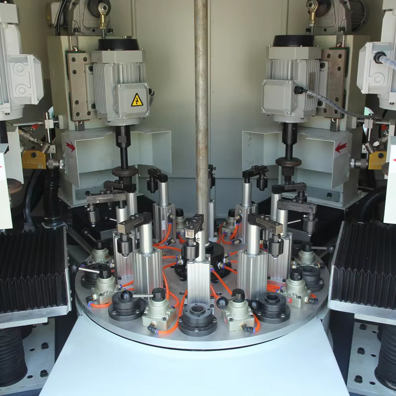 4 Grinding Heads Rotary Table Metal Polishing Machine For Stainless Steel Aluminum Products Mirror Polished