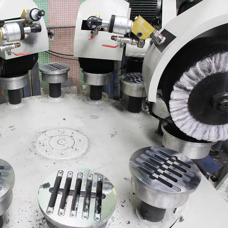 4 Grinding Heads Rotary Table Metal Polishing Machine For Stainless Steel Aluminum Products Mirror Polished