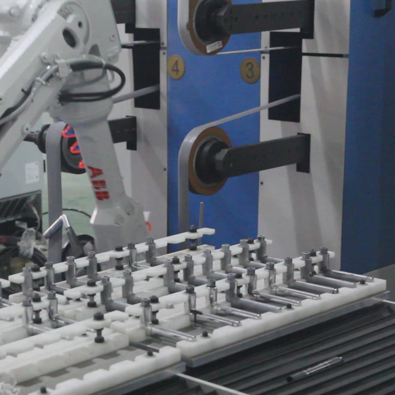 ABB Robotic Arm Door Handles Components Belt Sander Custom Robot Sanding Robotic Grinding Machine