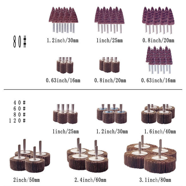 Sales Sanding 60/80/120/240 Grits Abrasive Flap Wheel Aluminum Oxide Flap Wheel for Polishing and Grinding