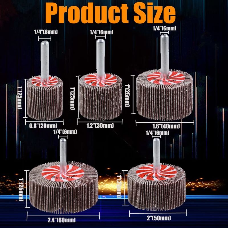 60/80/120/240 Grits Abrasive Flap Wheel Aluminum Oxide Flap Wheel for Polishing and Grinding
