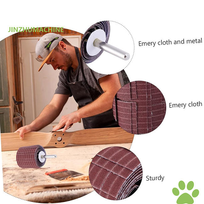 Polishing Consumables Durable Flap Wheels Emery Cloth 250*50 Mm Grit 240 Abrasive Wire Flap Wheel for Grinding Polishing