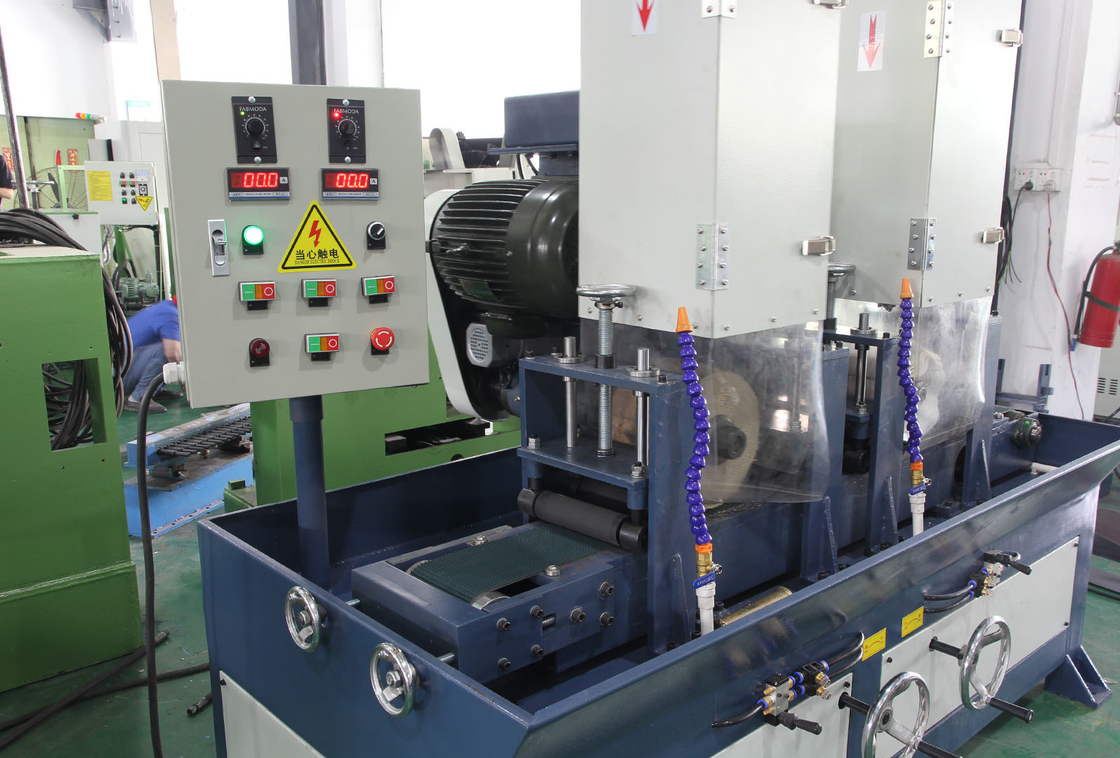 Metal stainless steel lock panel 150mm wide 2 grinding heads water sander metal belt sanding machine
