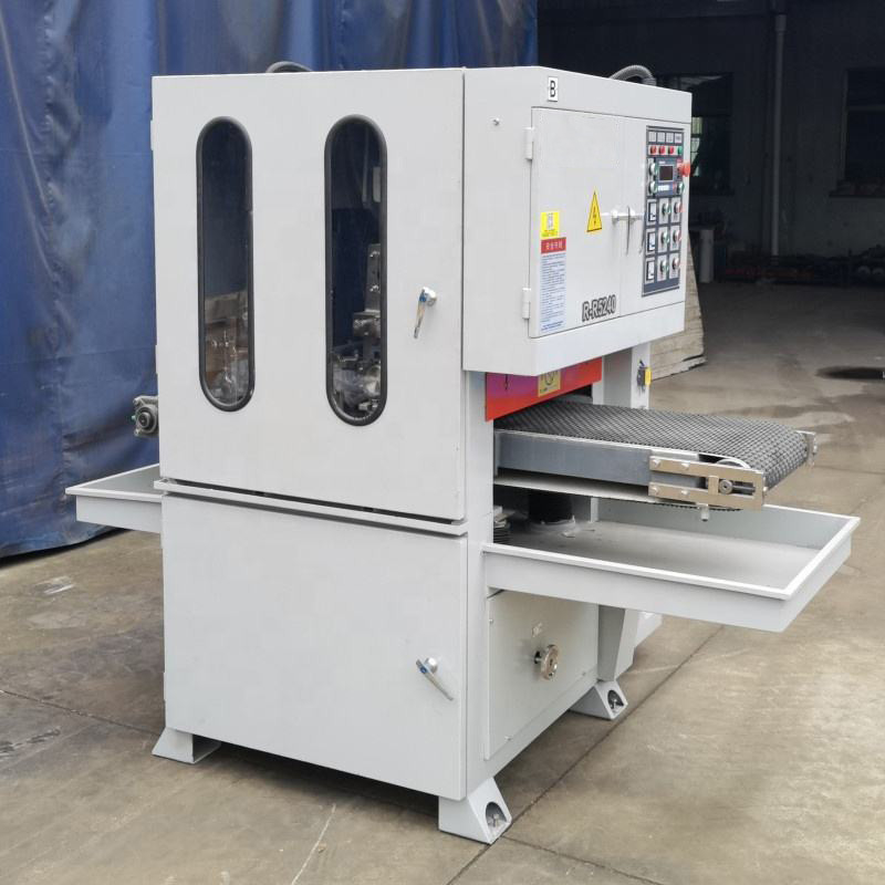 Grinding 400mm Abrasion Resistant Metal Plate Sander 2 Head Wide Belt Sander automatic sanding machine